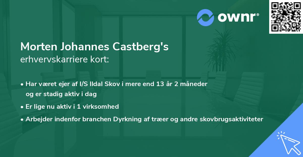 Morten Johannes Castberg's erhvervskarriere kort