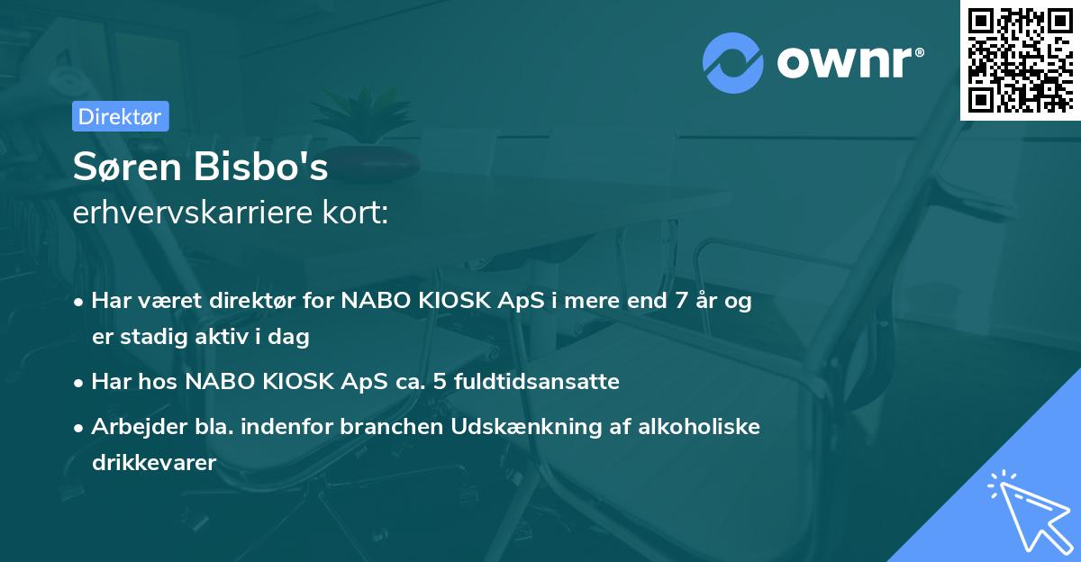 Søren Bisbo's erhvervskarriere kort