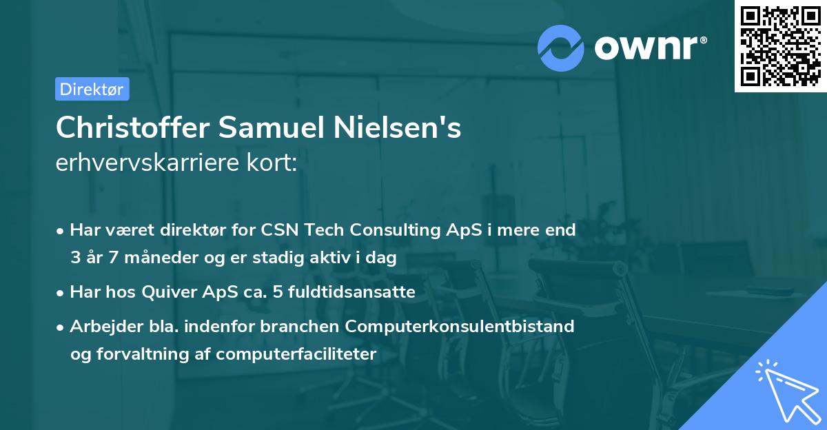 Christoffer Samuel Nielsen's erhvervskarriere kort