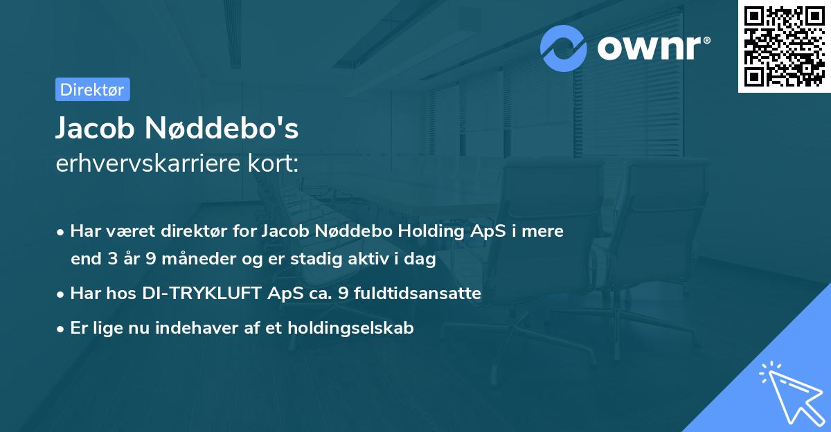 Jacob Nøddebo's erhvervskarriere kort