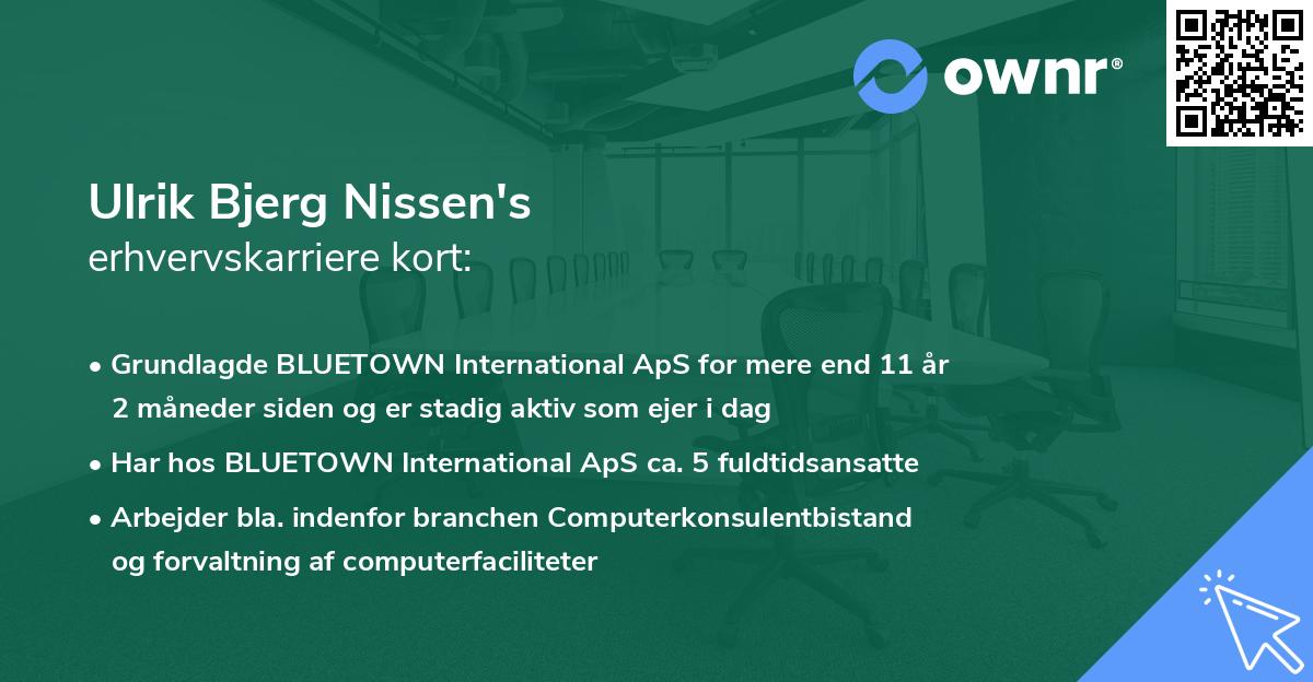 Ulrik Bjerg Nissen's erhvervskarriere kort