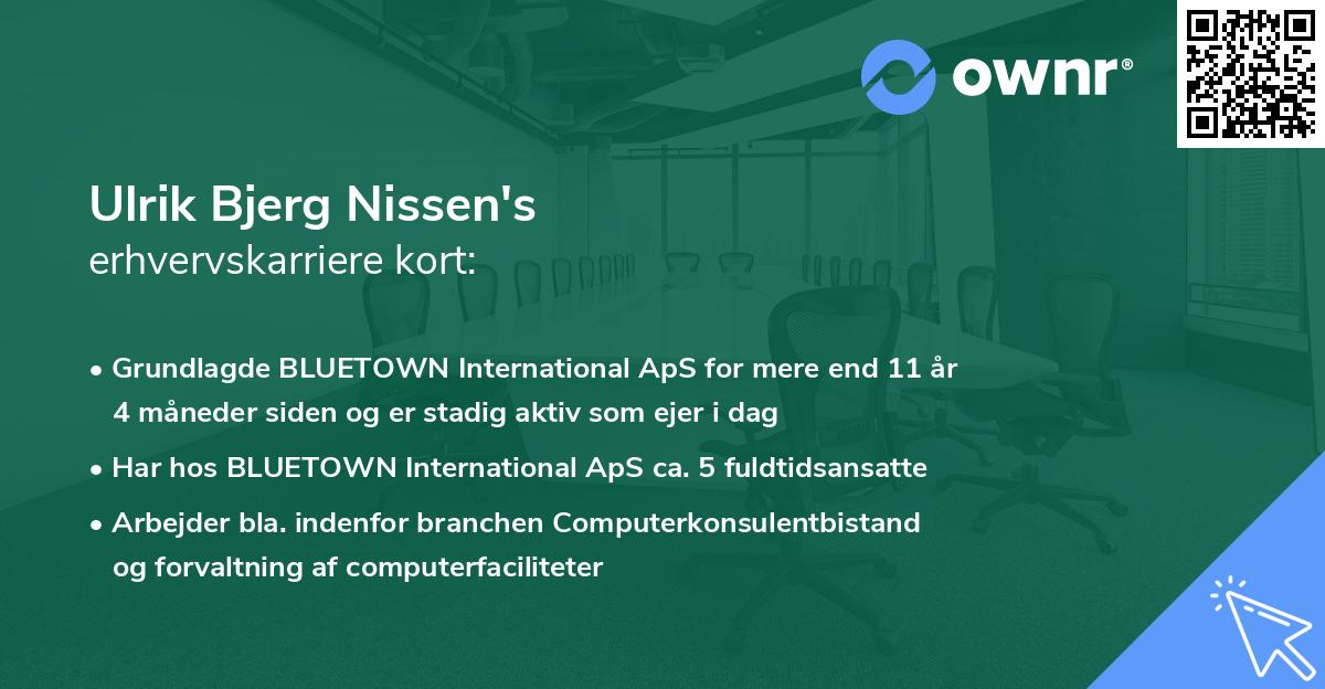 Ulrik Bjerg Nissen's erhvervskarriere kort