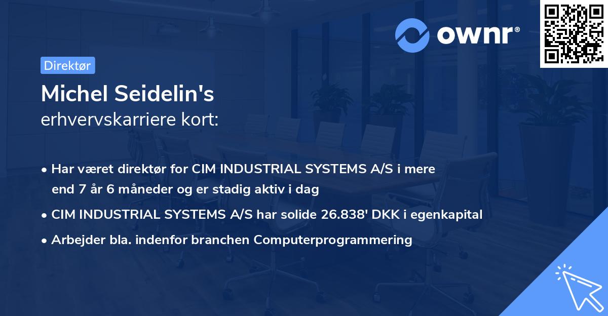 Michel Seidelin's erhvervskarriere kort