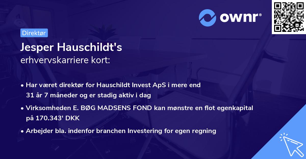 Jesper Hauschildt's erhvervskarriere kort
