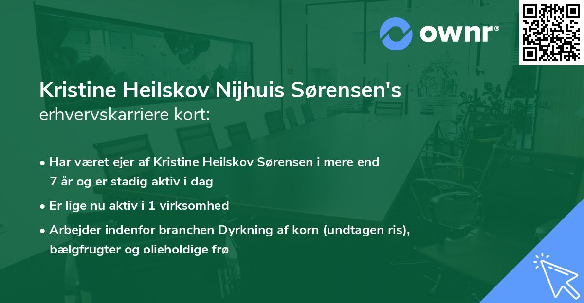 Kristine Heilskov Nijhuis Sørensen's erhvervskarriere kort