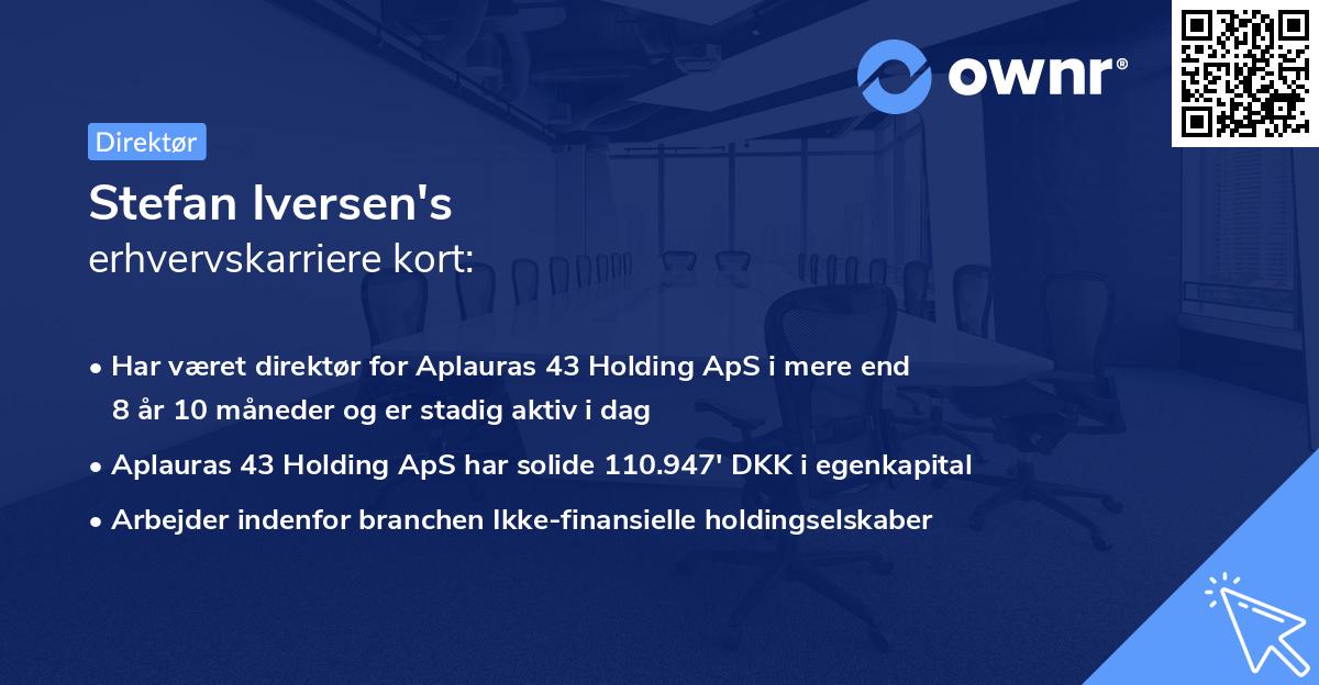 Stefan Iversen's erhvervskarriere kort
