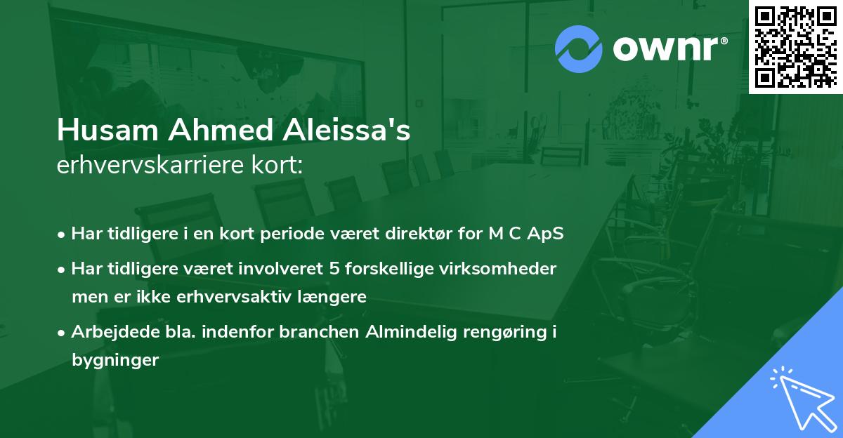 Husam Ahmed Aleissa's erhvervskarriere kort