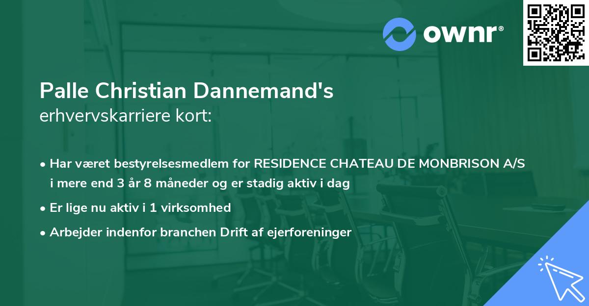 Palle Christian Dannemand's erhvervskarriere kort