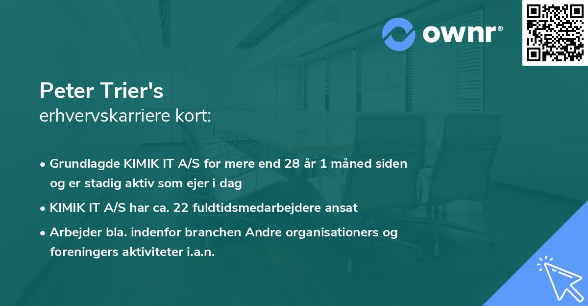 Peter Trier's erhvervskarriere kort