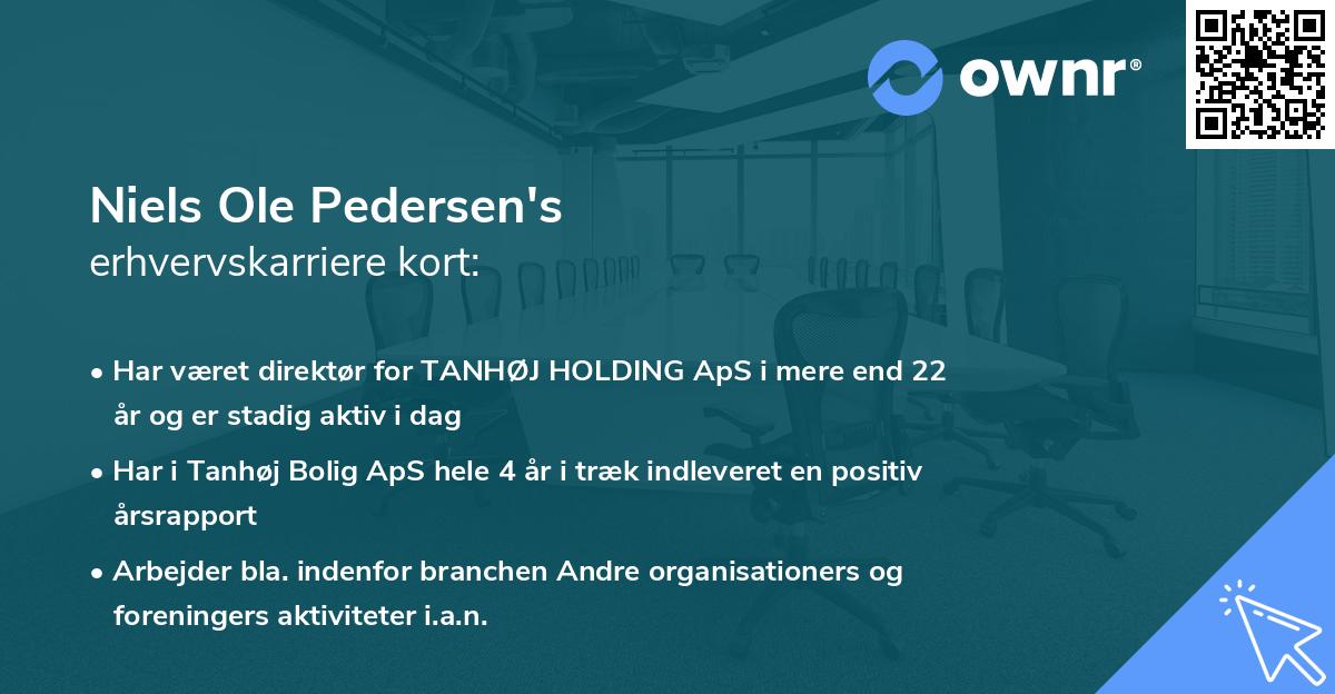 Niels Ole Pedersen's erhvervskarriere kort