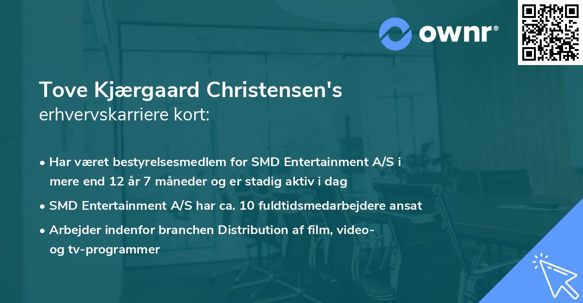 Tove Kjærgaard Christensen's erhvervskarriere kort
