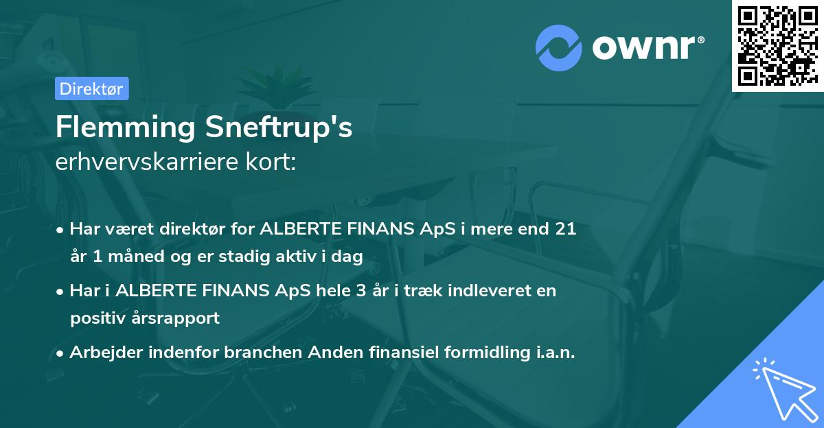 Flemming Sneftrup's erhvervskarriere kort