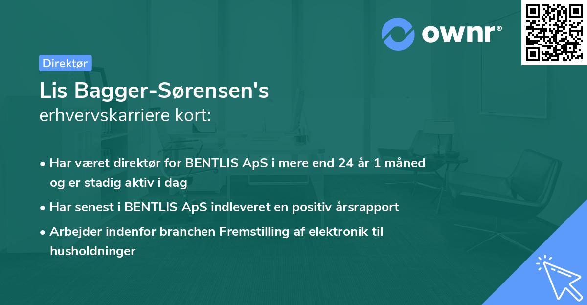 Lis Bagger-Sørensen's erhvervskarriere kort