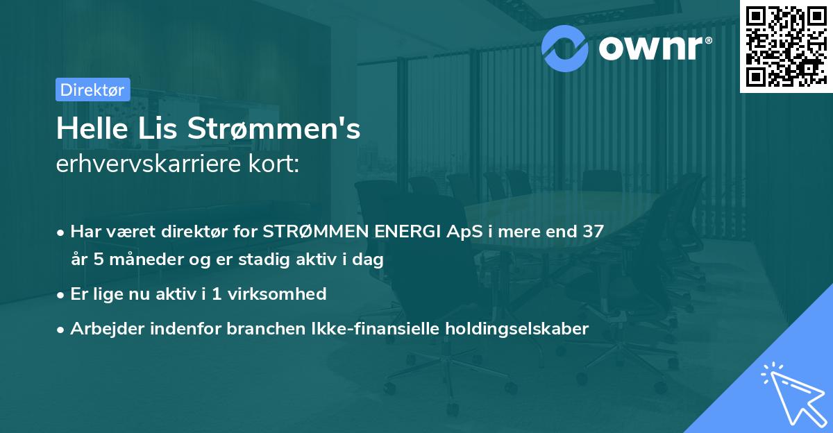 Helle Lis Strømmen's erhvervskarriere kort