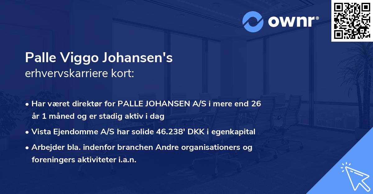 Palle Viggo Johansen's erhvervskarriere kort