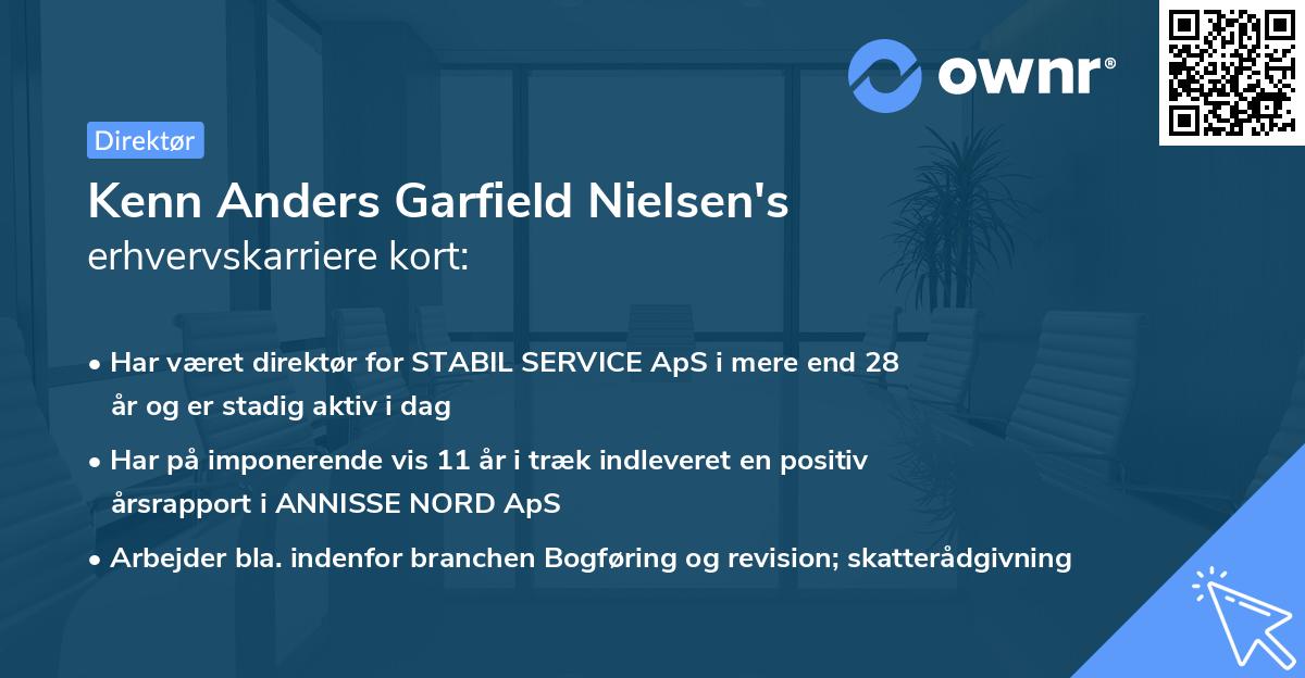 Kenn Anders Garfield Nielsen's erhvervskarriere kort
