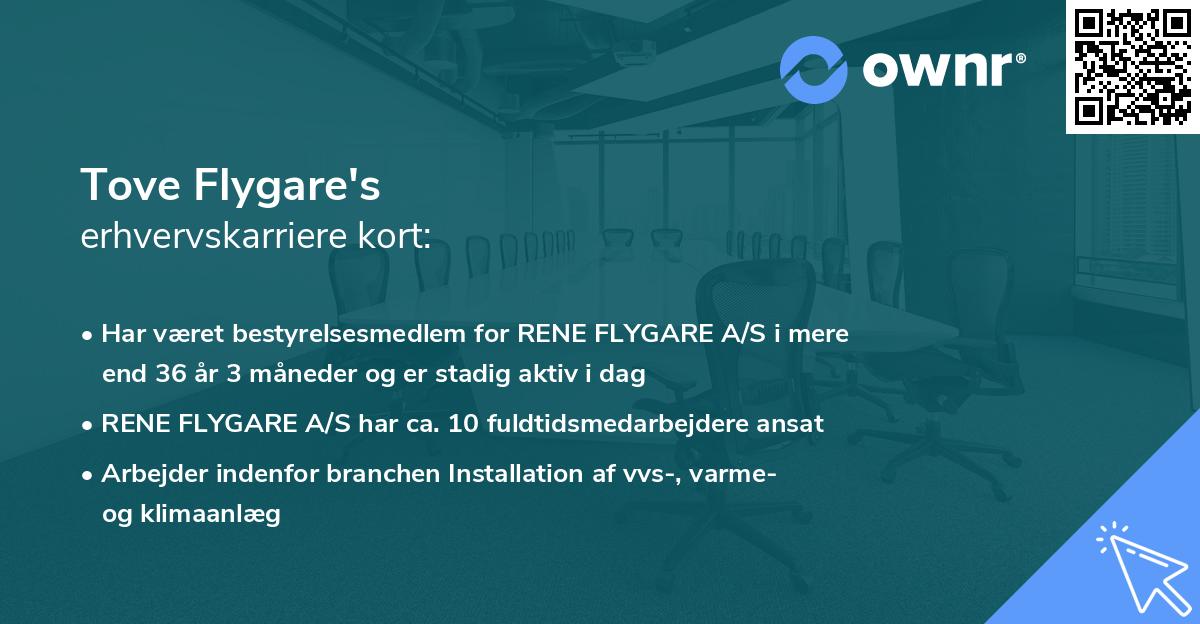 Tove Flygare's erhvervskarriere kort