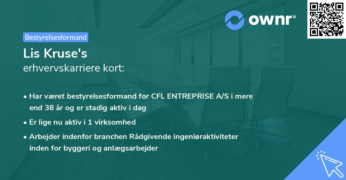 Lis Kruse's erhvervskarriere kort