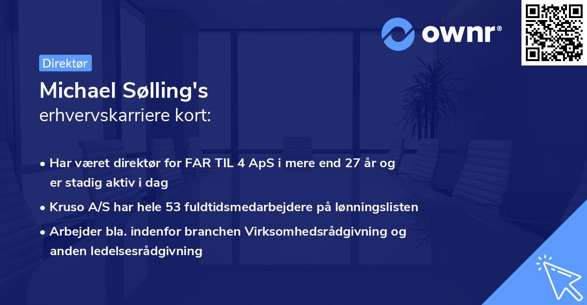 Michael Sølling's erhvervskarriere kort