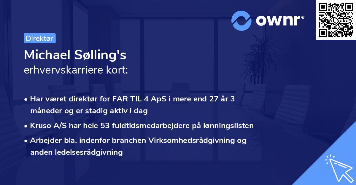 Michael Sølling's erhvervskarriere kort