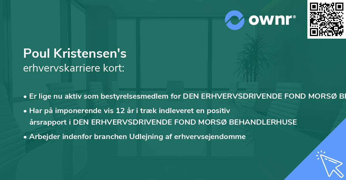 Poul Kristensen's erhvervskarriere kort
