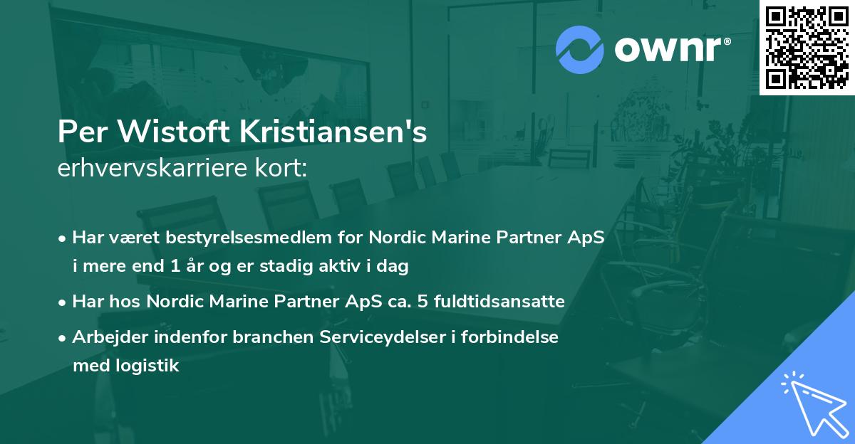 Per Wistoft Kristiansen's erhvervskarriere kort
