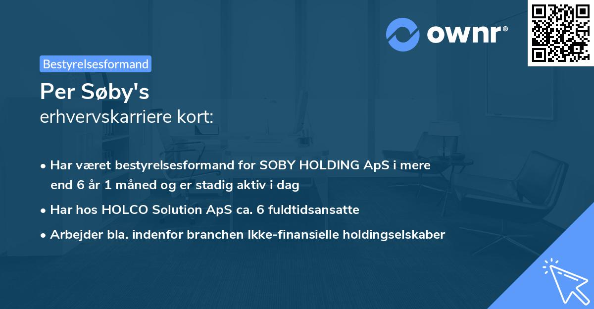 Per Søby's erhvervskarriere kort