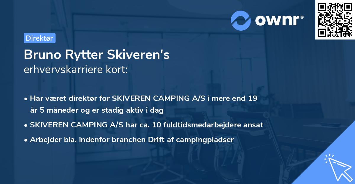 Bruno Rytter Skiveren's erhvervskarriere kort