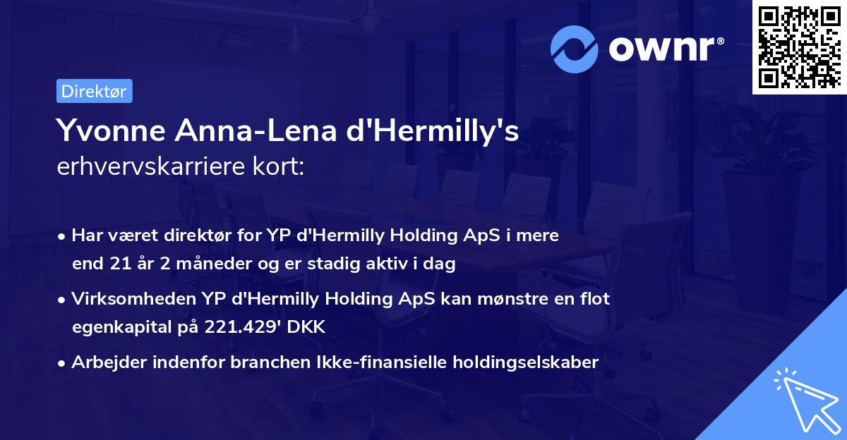 Yvonne Anna-Lena d'Hermilly's erhvervskarriere kort