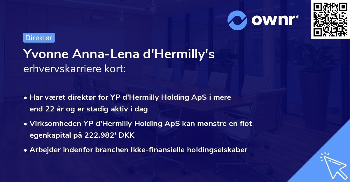 Yvonne Anna-Lena d'Hermilly's erhvervskarriere kort