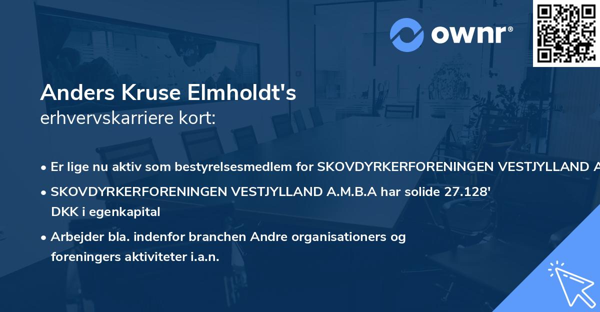 Anders Kruse Elmholdt's erhvervskarriere kort