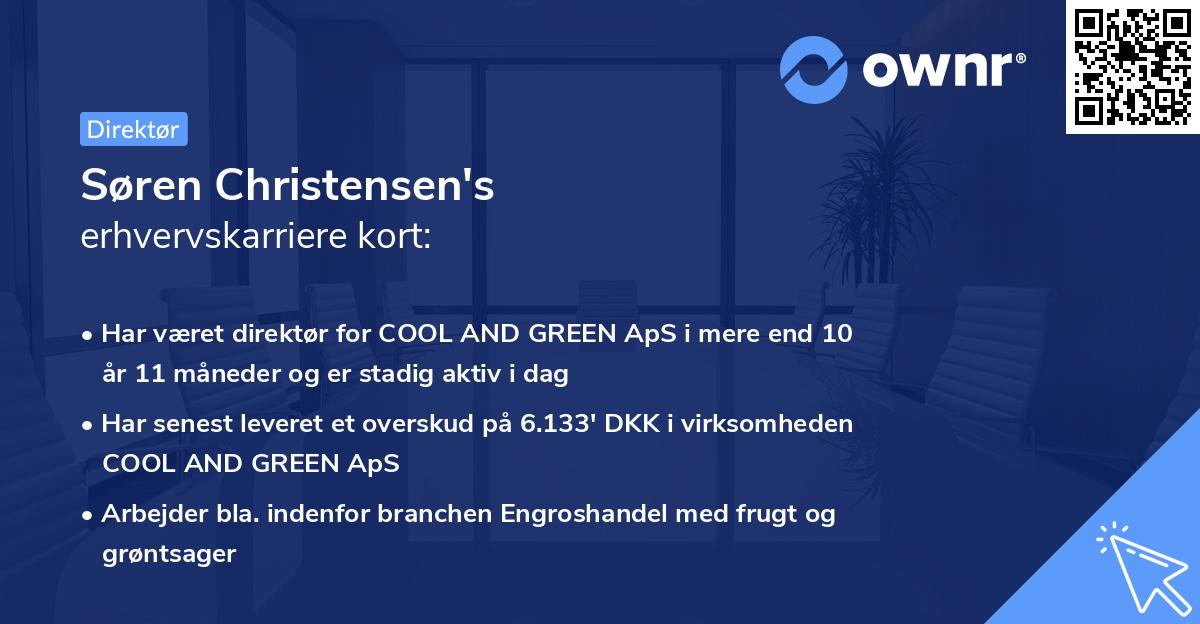 Søren Christensen's erhvervskarriere kort