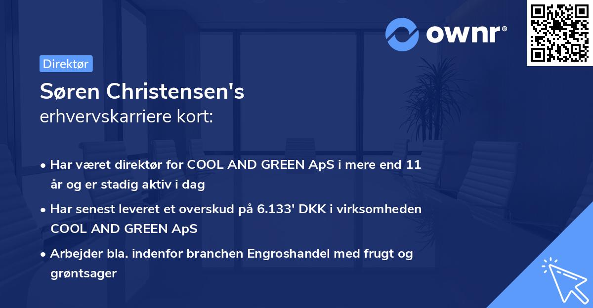 Søren Christensen's erhvervskarriere kort