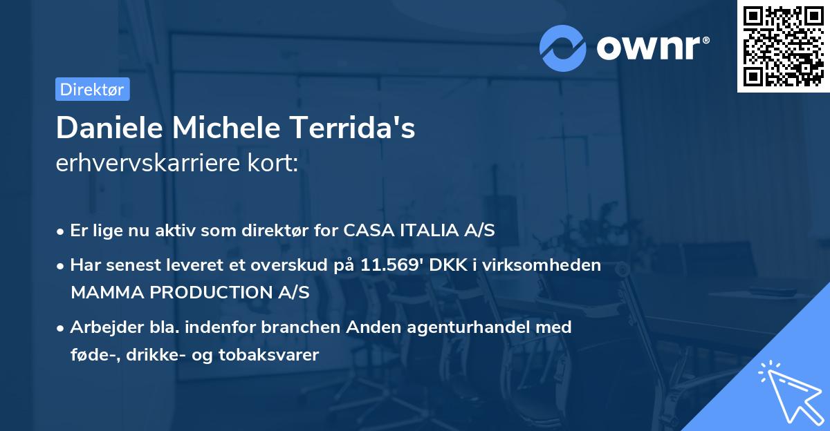 Daniele Michele Terrida's erhvervskarriere kort