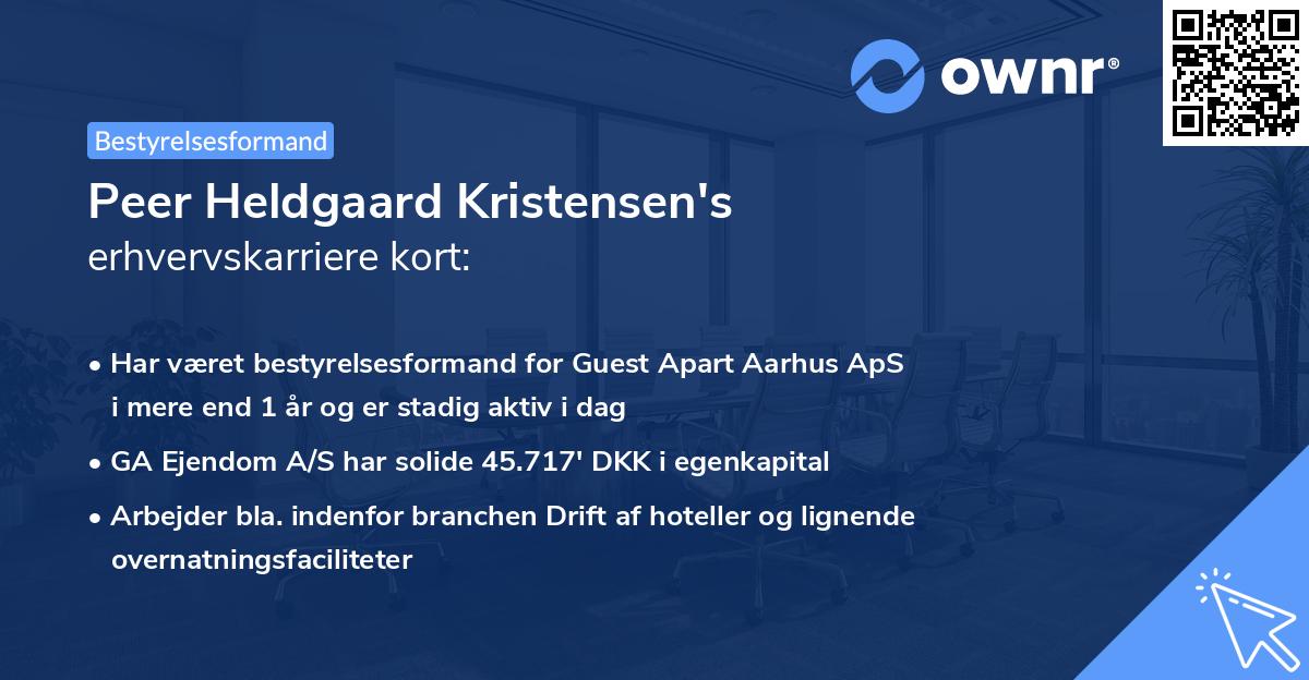 Peer Heldgaard Kristensen's erhvervskarriere kort