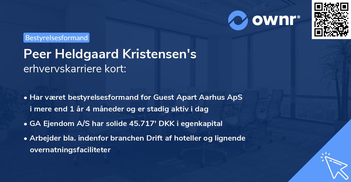 Peer Heldgaard Kristensen's erhvervskarriere kort