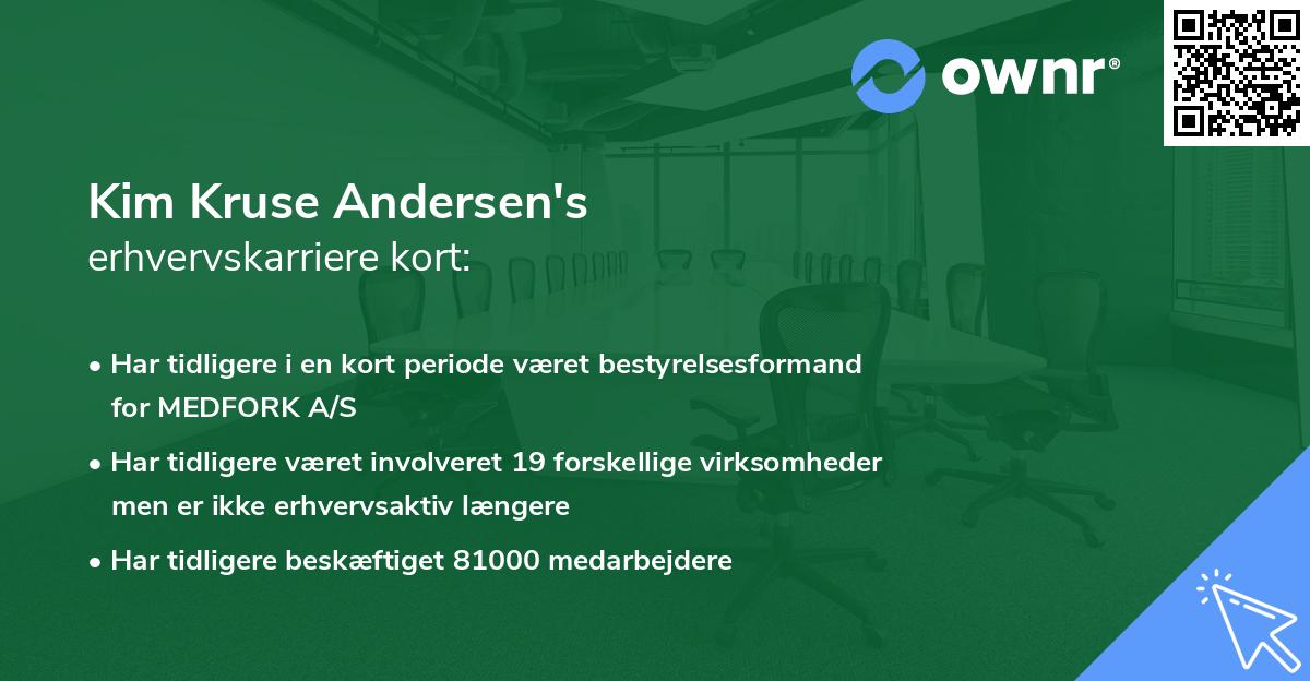 Kim Kruse Andersen's erhvervskarriere kort