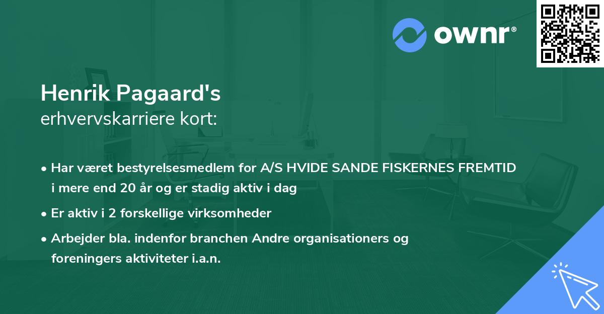 Henrik Pagaard's erhvervskarriere kort