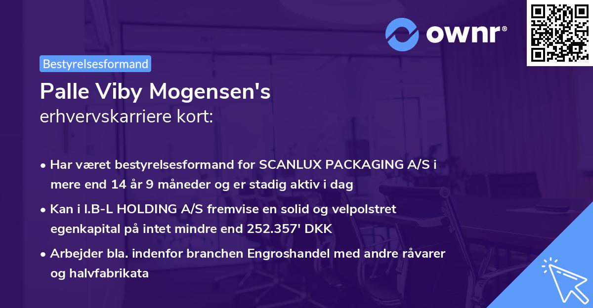 Palle Viby Mogensen's erhvervskarriere kort