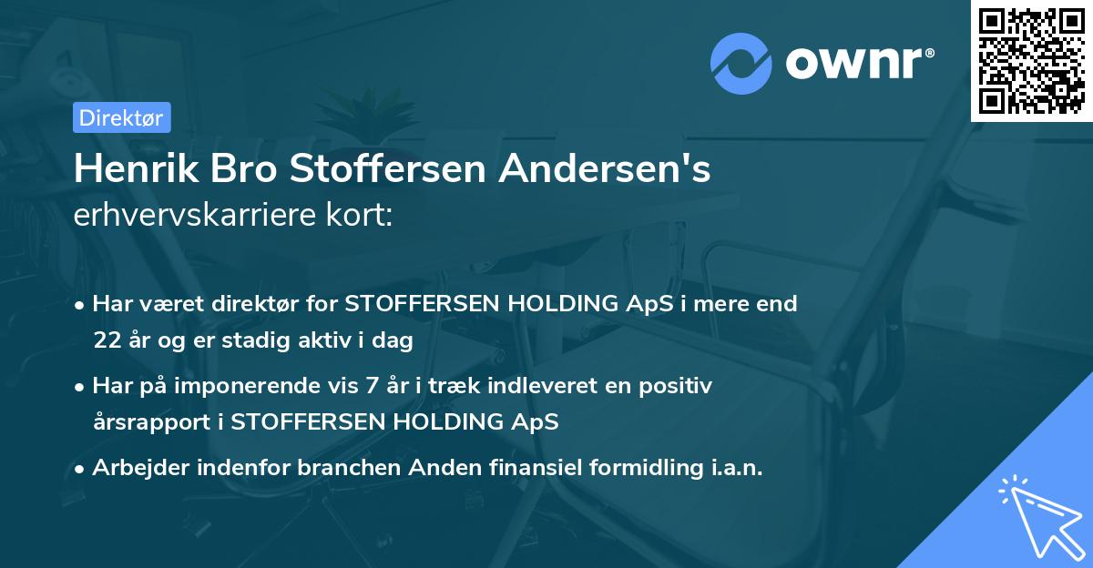 Henrik Bro Stoffersen Andersen's erhvervskarriere kort