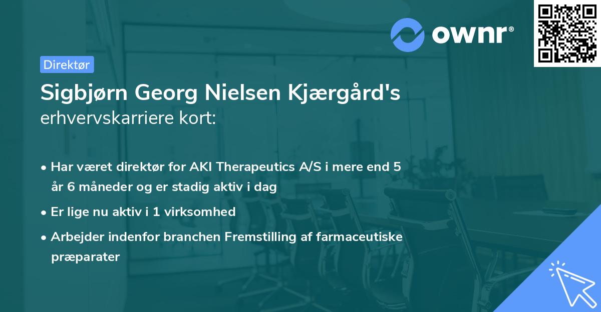 Sigbjørn Georg Nielsen Kjærgård's erhvervskarriere kort