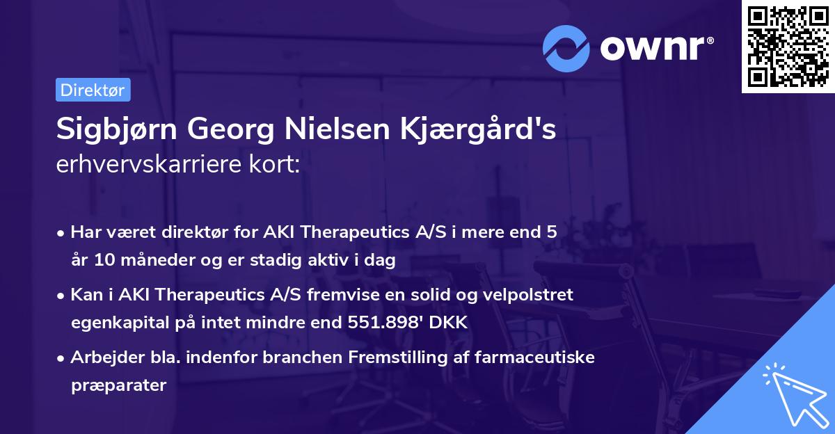 Sigbjørn Georg Nielsen Kjærgård's erhvervskarriere kort