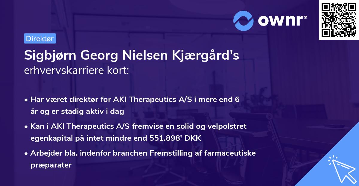 Sigbjørn Georg Nielsen Kjærgård's erhvervskarriere kort