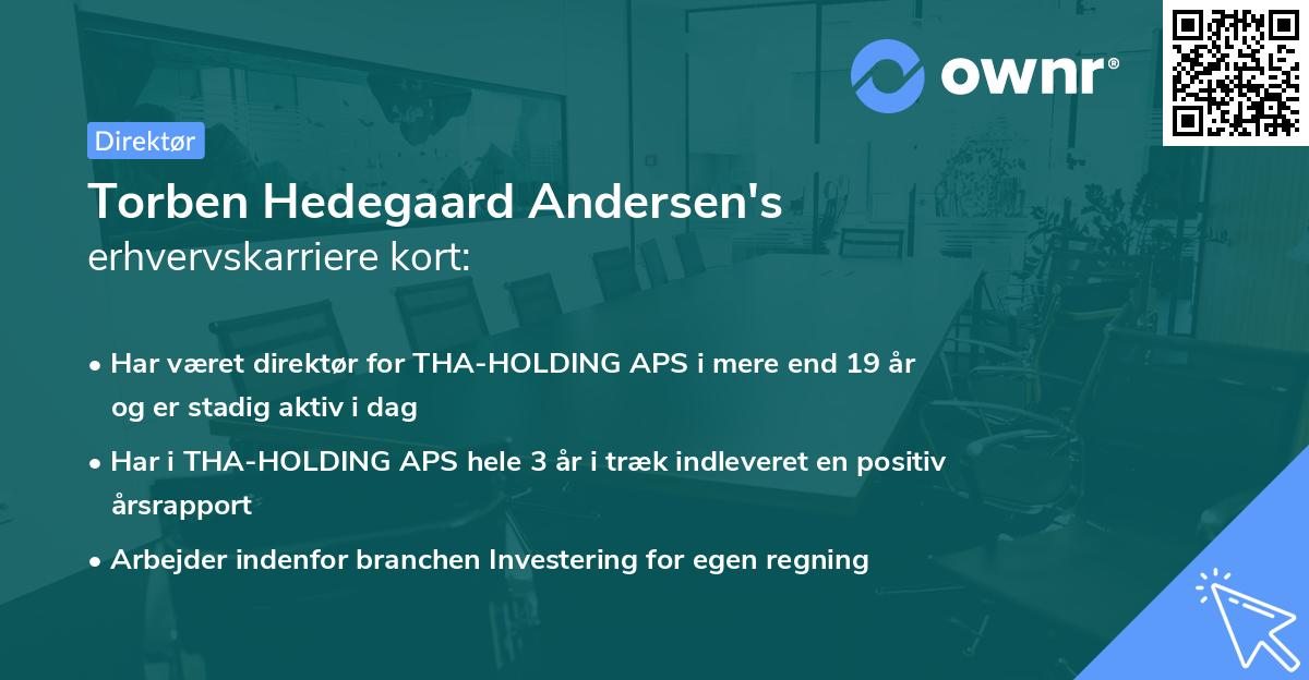 Torben Hedegaard Andersen's erhvervskarriere kort
