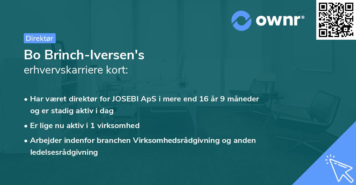 Bo Brinch-Iversen's erhvervskarriere kort