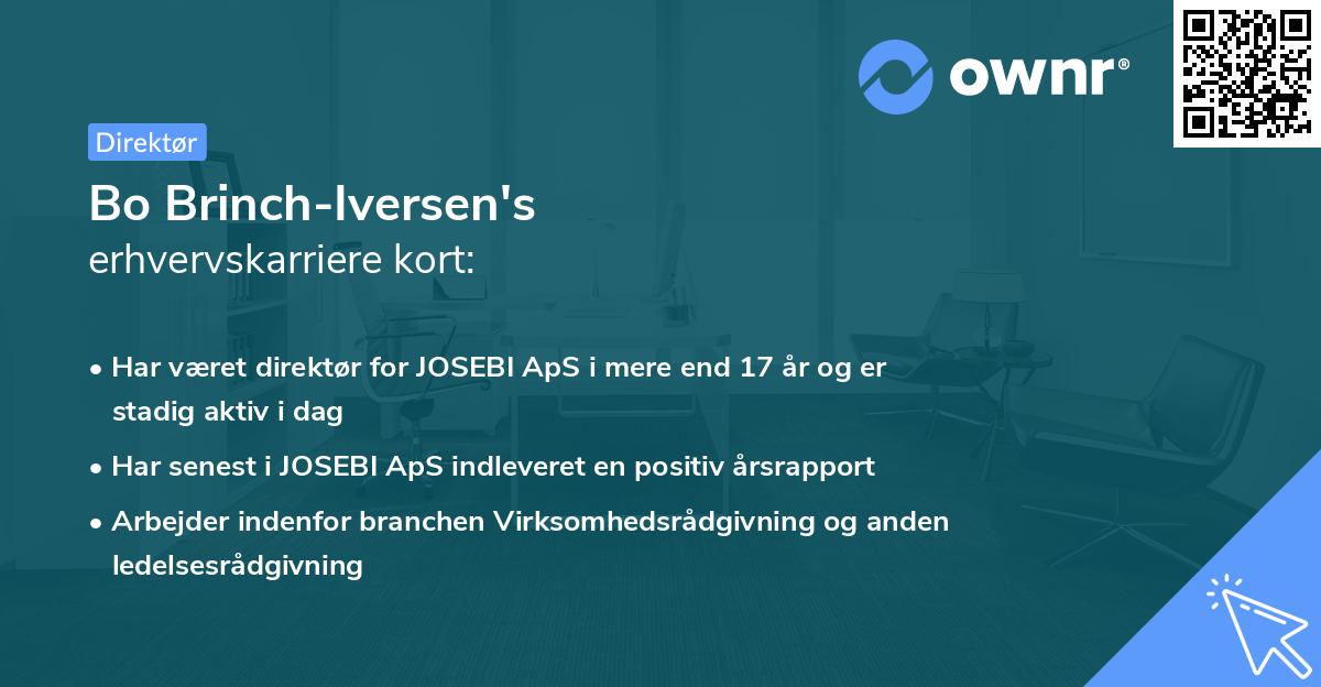Bo Brinch-Iversen's erhvervskarriere kort