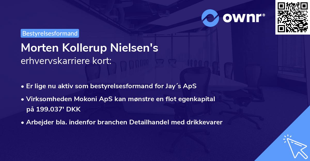 Morten Kollerup Nielsen's erhvervskarriere kort