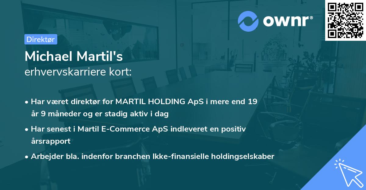 Michael Martil's erhvervskarriere kort