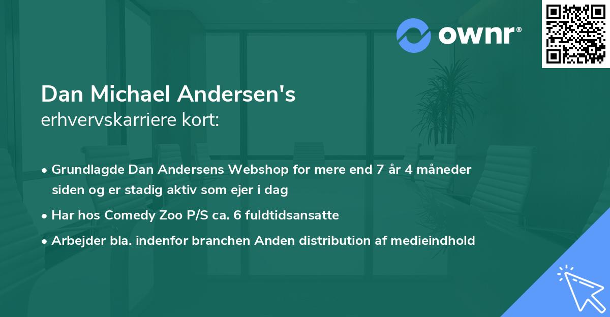 Dan Michael Andersen's erhvervskarriere kort