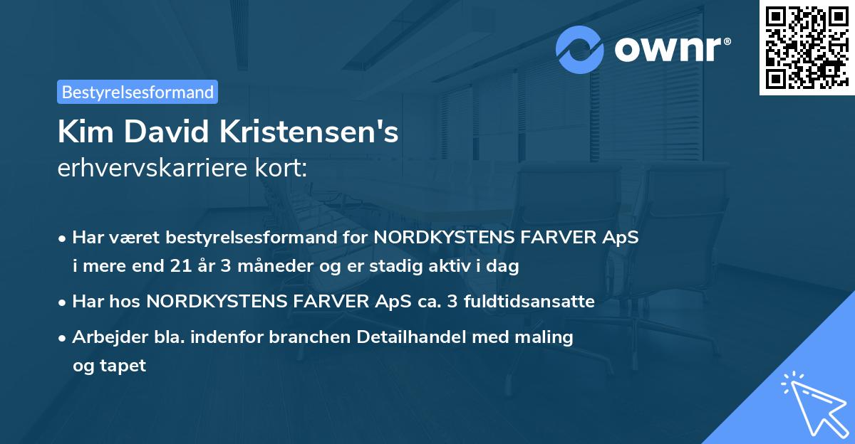 Kim David Kristensen's erhvervskarriere kort
